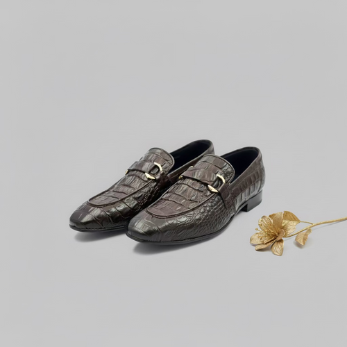BROWN CROCHODILE-LEATHER