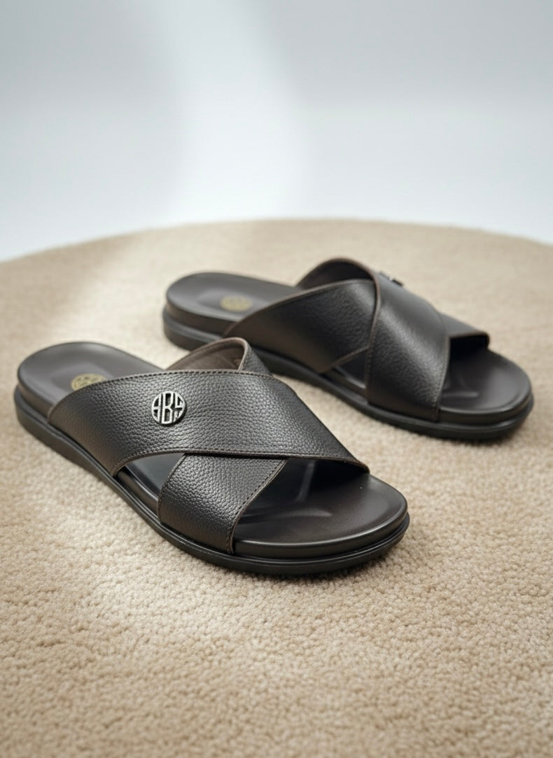 LEATHER SLIPPER-BR-028