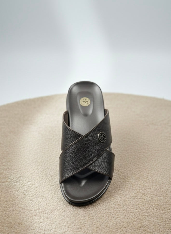 LEATHER SLIPPER-BR-028