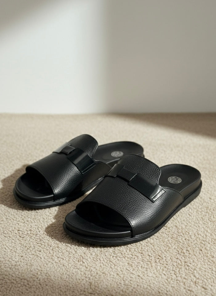 LEATHER SLIPPER-BL-02