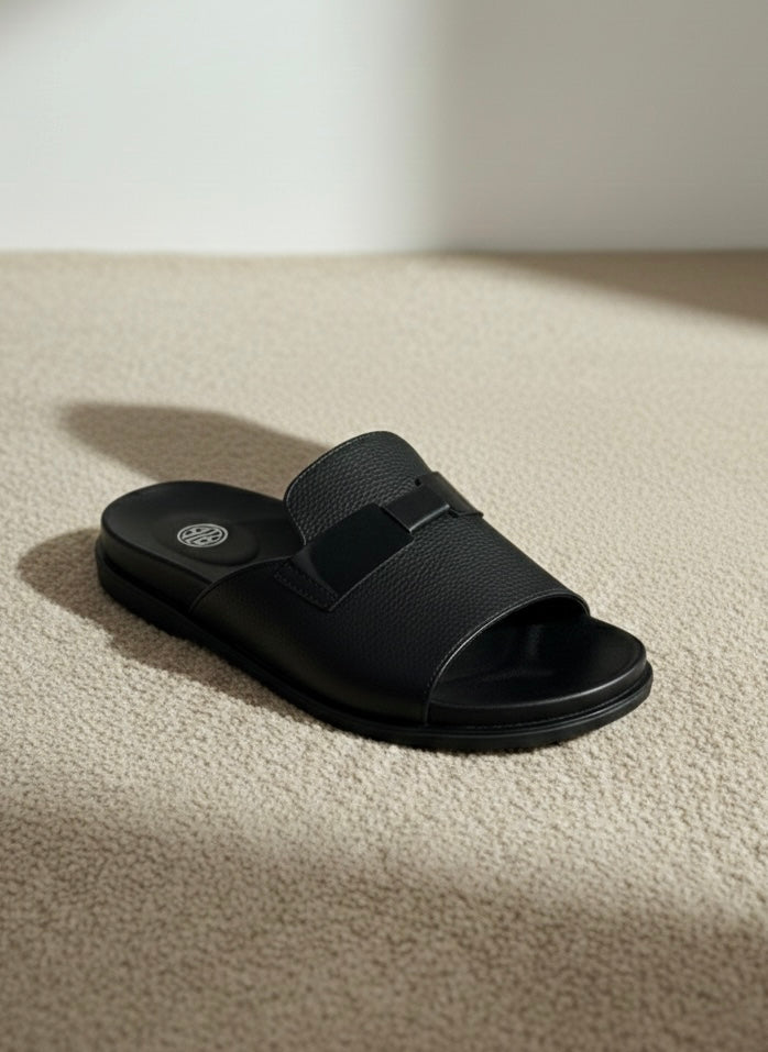 LEATHER SLIPPER-BL-02