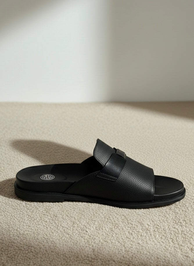 LEATHER SLIPPER-BL-02