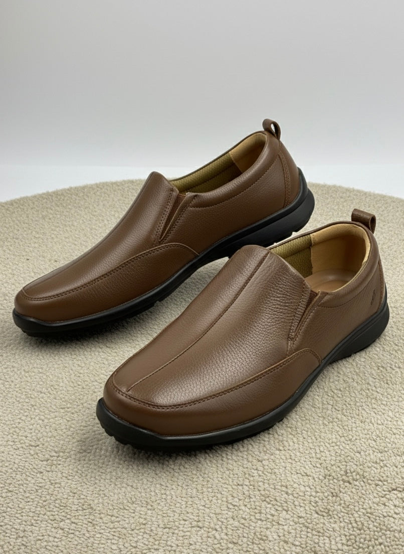 LEATHER SHOES - RUNNER-062 TAN