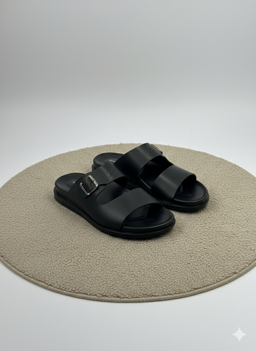 LEATHER SLIPPER-BL-98